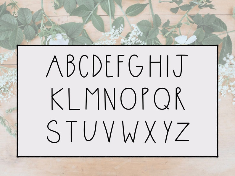 Rae Dunn Font Skinny Font Handwritten Font Digital Etsy