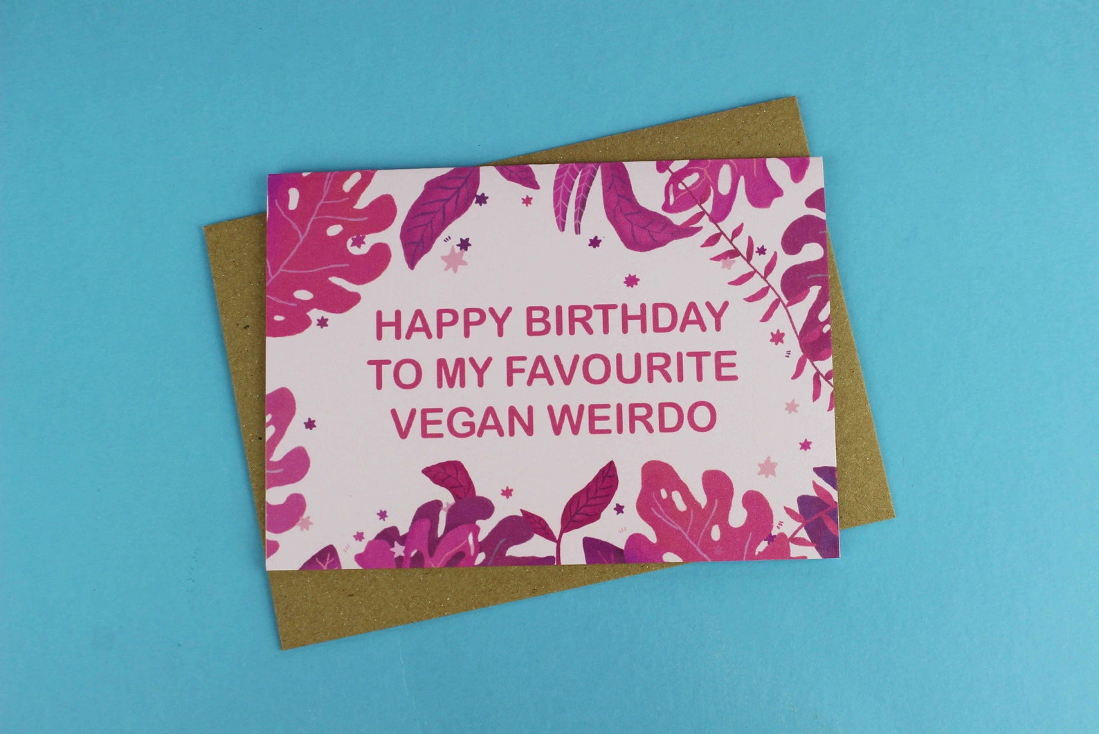 Vegan Birthday Card Favourite Vegan Vegan Card Cute Etsy