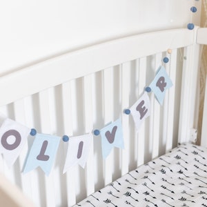 Felt Banner.Personalized Flag Decor for Baby Nurseries and Kids Rooms.Name Bunting Banner.Personalized name bunting.