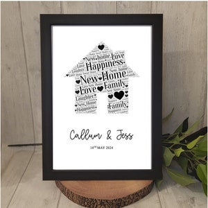 New Home Gifts, New Home Print, New Home Frame, Housewarming Gift, Gift for Home, Moving Gift New Home, Personalised Gift, Housewarming