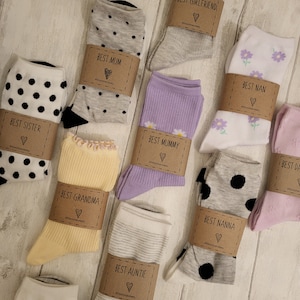 Gepersonaliseerde sokken, geschenken voor haar, verjaardagscadeaus, geschenken voor haar, kerstcadeaus, moederdagcadeaus, sokken, geschenken voor oma, geschenken voor nan