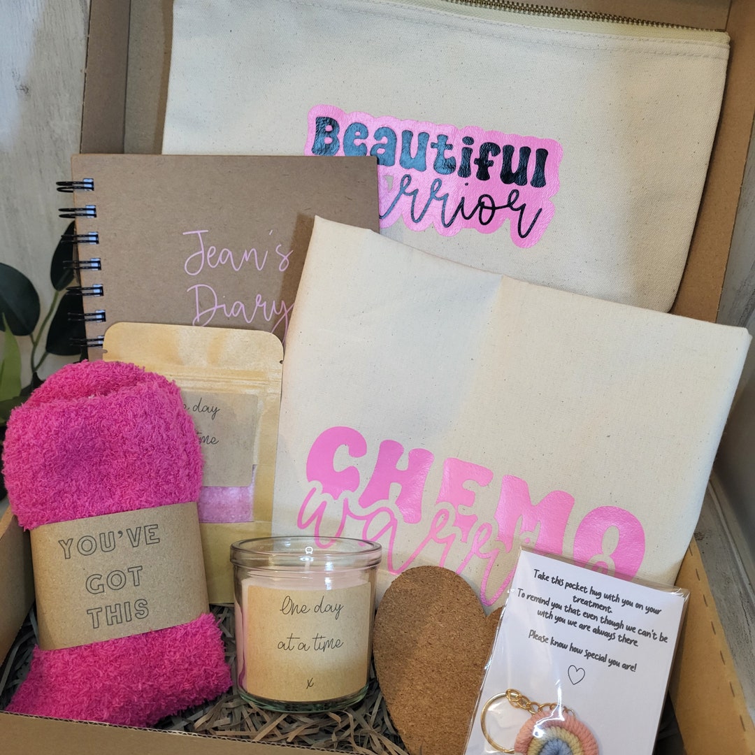Chemo Care Package: Warrior Gift Box With Tote, Socks & Bath Salts