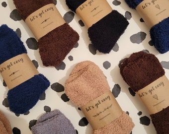 Chaussettes d'hiver duveteuses : bas de Noël confortables et festifs - Taille unique homme