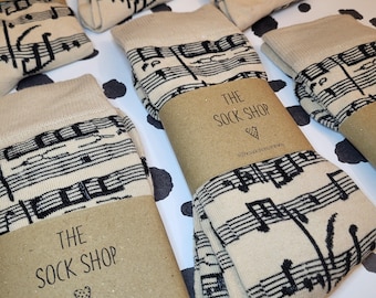 Music Men’s Socks | Fun Novelty Gift | UK Size 6–8