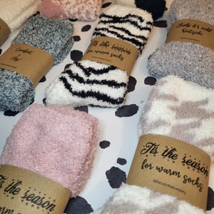 Cosy Socks, Cozy Socks, Socks, Warm Fuzzy Socks, Slipper Socks, Cute Socks, Party Favours, Ladies Socks, Birthday Gifts, Movie Night