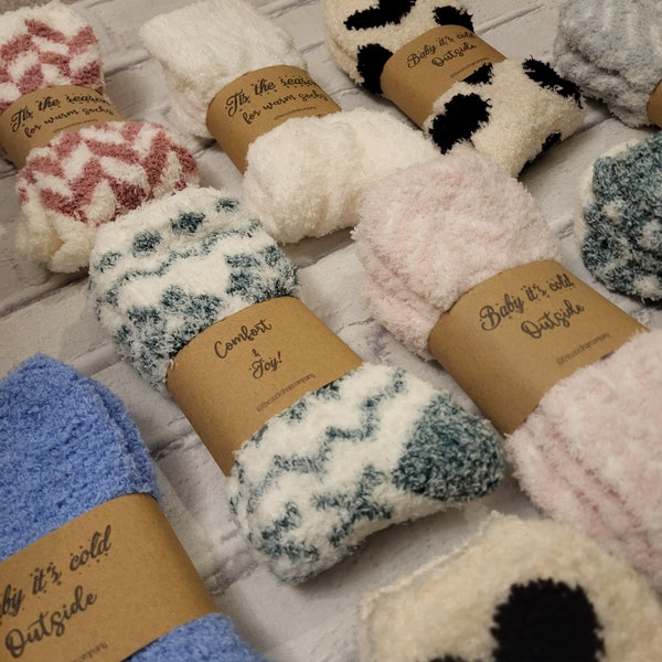 Cosy Socks, Cozy Socks, Socks, Warm Fuzzy Socks, Slipper Socks, Cute Socks, Party Favours, Ladies Socks, Birthday Gifts, Movie Night