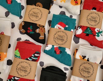 Chaussettes Pain D'épice, Chaussettes De Noël, Chaussettes De Fête, Cadeaux De Noël, Remplisseurs De Bas De Noël, Cadeaux Secrets Pour Le Père Noël, Chaussettes Amusantes, Chaussettes