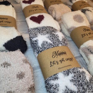 Personalised Fluffy Socks, Ladies Winter Cozy Socks bild 1