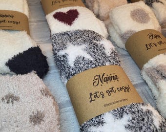 Calzini morbidi personalizzati, calzini invernali comodi da donna