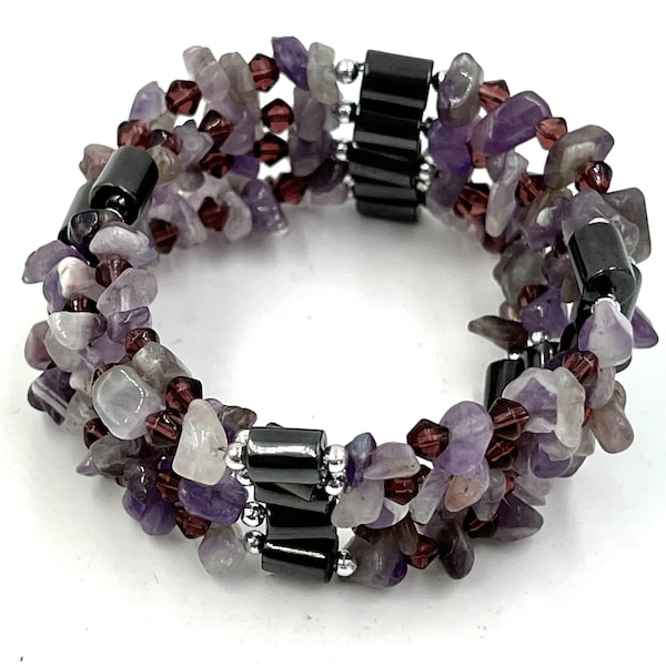 Buy 1 get 1 FREE with surprise color:) -  Hematite Wrap Bracelets Necklaces