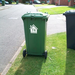 Customised Wheelie Bin Numbers with Road Name (HOUSE)