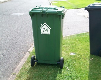 Customised Wheelie Bin Numbers with Road Name (HOUSE)