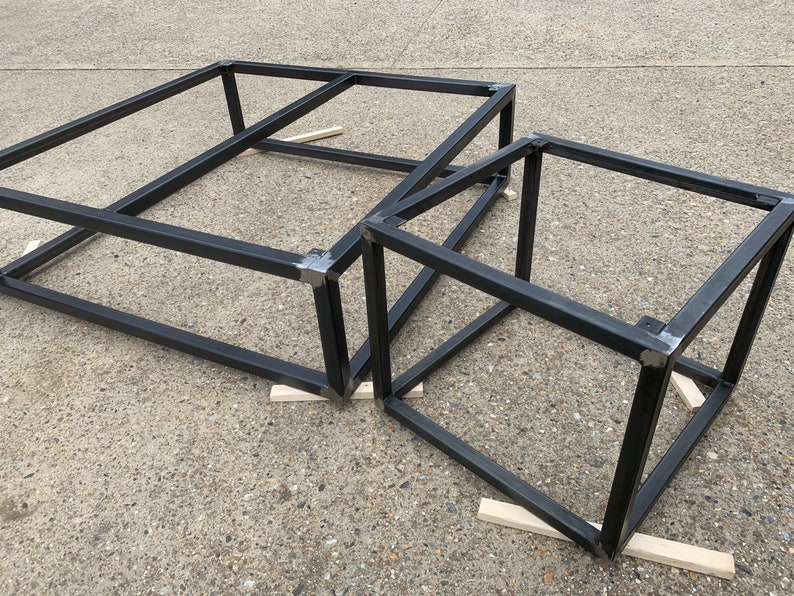 Custom Metal Furniture Frames Tables Shelves Desk Etsy