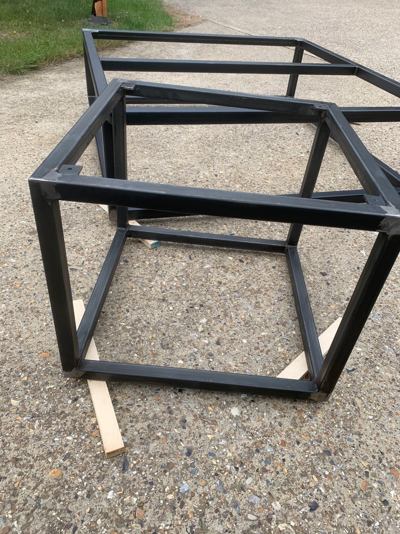 Custom Metal Furniture Frames Tables Shelves Desk Etsy