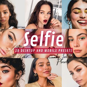 20 Lightroom Mobile Presets Desktop SELFIE, Portrait Presets Lightroom, Clean Selfie Presets, Instagram Skin Tone Presets, LR Mobile Presets