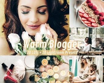 Warm FCPX LUTs Video Filters & Lightroom Mobile Presets, Final Cut Pro LUTs Presets Photoshop, Boho Premiere Pro LUTs FCP Film Presets Video