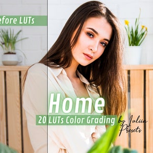 Pack de 20 LUT Home Cinematic pour Davinci Resolve et Final Cut Pro - Préréglages d'étalonnage des couleurs de vidéos intérieures et immobilières, LUT pour le montage vidéo