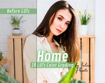 Paquete de 20 LUT de cine en casa para DaVinci Resolve y Final Cut Pro: ajustes preestablecidos de gradación de color para vídeos de interiores y bienes raíces, LUT para edición de vídeo