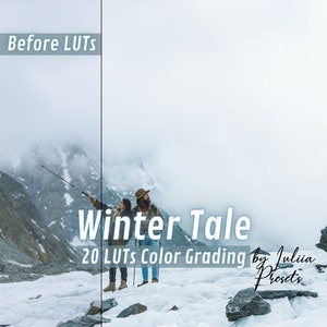 20 Winter Tale Kinematische LUTs Sammlung für die Videobearbeitung - Hochwertige Filter für Davinci ReSolve, FCPX, Premiere Pro & Capcut