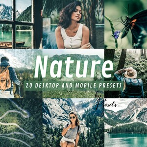 NATUR Mobile Lightroom Presets Desktop, Erdtöne Preset, Outdoor und Landschaft Presets, Grüne Natur Presets, Reisefoto Presets