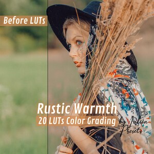 Pack de 20 LUT d'automne pour DaVinci Resolve et Final Cut Pro - Préréglages d'étalonnage vidéo de la chaleur rustique, tables de consultation cinématographiques professionnelles