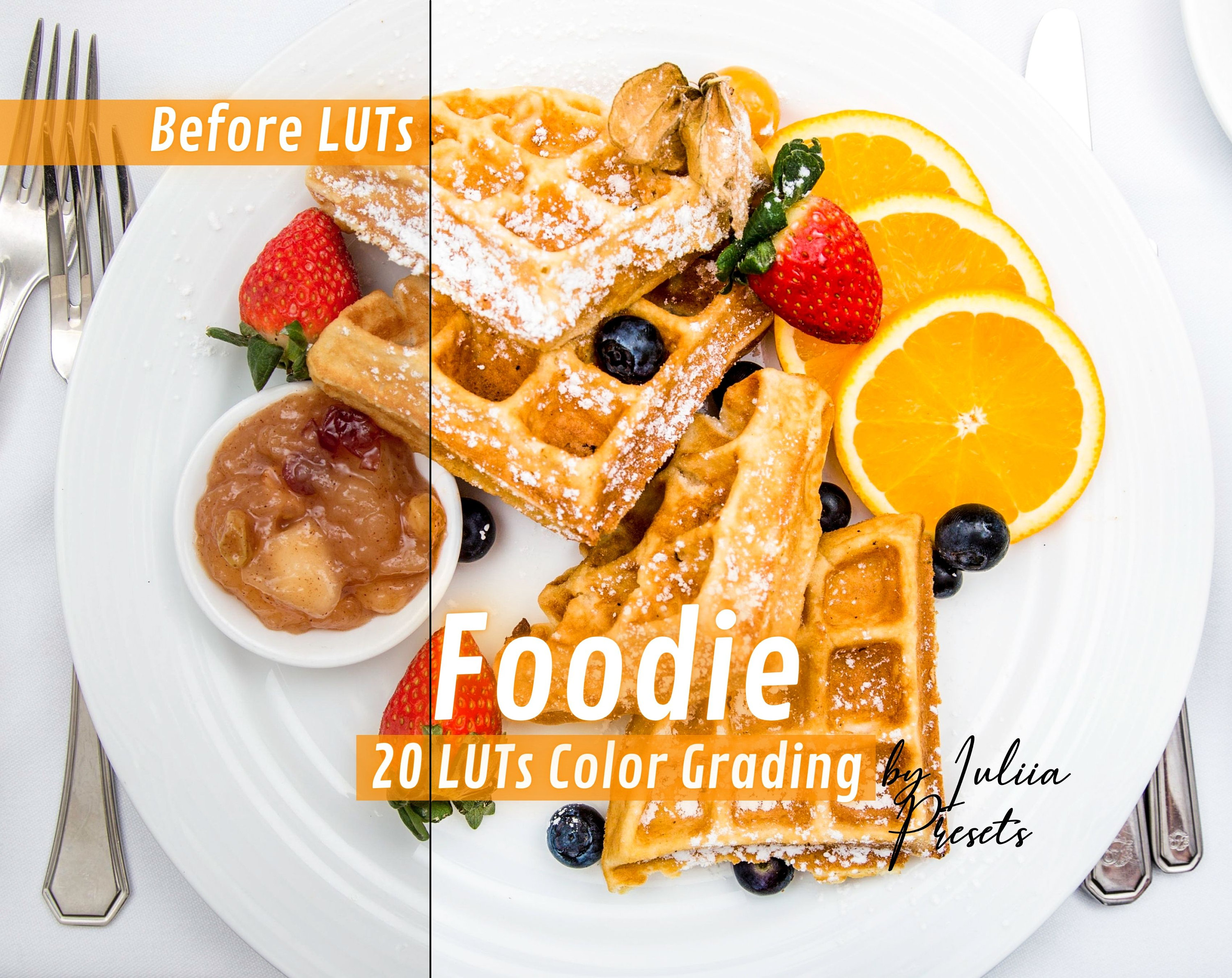 20 FOODIE Video LUTs Presets Food LUTs Color Grading Premiere Pro