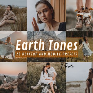20 ajustes preestablecidos de Lightroom para móviles, ajustes preestablecidos de Lightroom en tonos tierra, ajustes preestablecidos de Lightroom para móviles para senderismo y viajes, ajustes preestablecidos de naturaleza para escritorio, ajustes preestablecidos de montaña