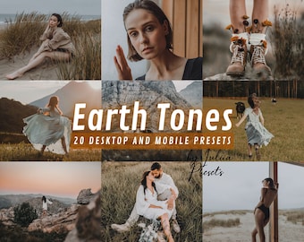 20 Mobile LIGHTROOM Presets, EARTH TONES Lightroom Presets, Hiking Travel Lightroom Mobile Presets, Nature Presets Desktop, Mountain Presets