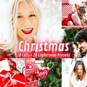 CHRISTMAS Presets Lightroom Holiday LUTs for Video, VN Reels Mobile Presets Winter Video Editing LUTs, Xmas Desktop Presets Premiere Pro LUT