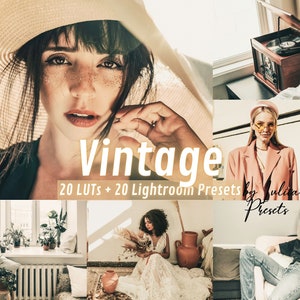 VINTAGE Color Grading Video Editing LUTs & Lightroom Presets Pack, Boho Wedding Affinity LUTs Photoshop Filters, Retro Premiere Pro LUTs