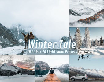 Outdoor Winter Lightroom Presets & Video LUTs WINTER TALE, After Effect Snow LUTs Video Premiere Pro, Winter Landscape LUTs Final Cut Pro