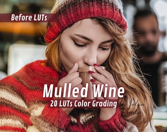 Paket med 20 filmiska video-LUT:er, hösttabellsamling, färggradering för Thanksgiving för Adobe Premiere FCPX, förinställningar för Davinci Resolve
