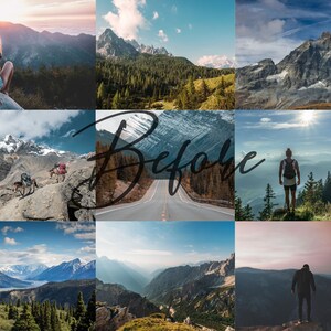 20 Mobile Lightroom Presets Desktop MOUNTAINS VIEW, Bright Nature Preset Best Outdoor Landscape Presets Insta Travel Photo LR Mobile Presets image 6
