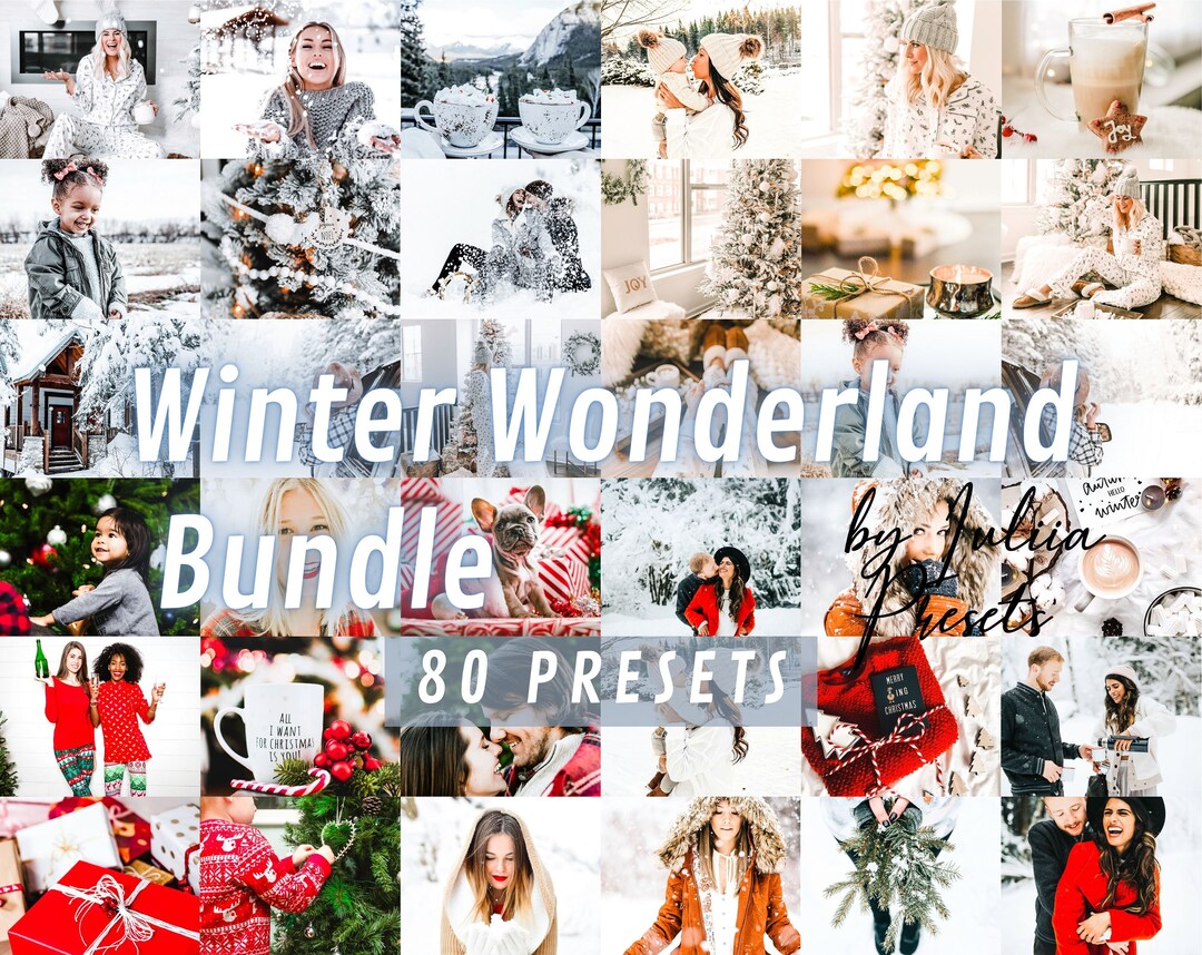 80 WINTER WONDERLAND Lightroom Presets Mobile & Desktop, Instagram Cold ...