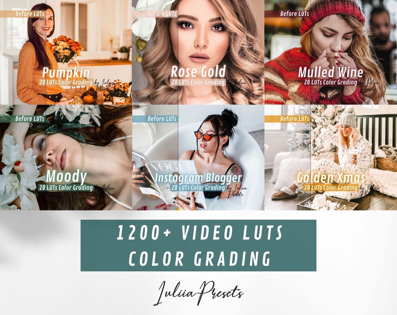 1200 + Look Up Table Ultimate LUTs Pack for Premiere Pro, FCPX - Downloadable Color Grading Video Presets, Perfect for Adobe & Blackmagic, Image 9