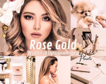 Rose Gold LUTs, Chic Video Editing Presets for Cinematic Looks, Enhance Your Final Cut Pro and Lightroom Editing, Filters for Photo & Video