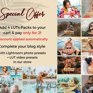20 BEACH LUTs Premiere, Final Cut Pro LUTs Video Presets, Film LUT Pack and Summer Affinity LUTs, Travel Video Filters for Video Editing