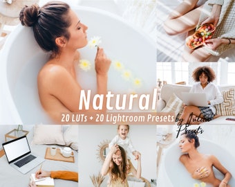 Video LUTs & Photo LIGHTROOM PRESETS Natural for Adobe Premiere Pro, Photoshop, Final Cut Pro, Da Vinci Resolve, VN Video and Lightroom apps
