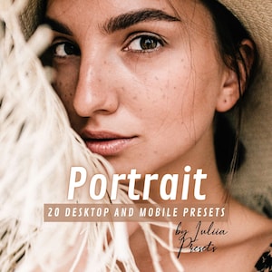 20 PORTRAIT Presets Lightroom, Natural Lightroom Mobile Presets, Lightroom Portrait Presets Desktop, Selfie & Skin Retouch Instagram Presets