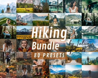 80 HIKING Presets Lightroom Mobile & Desktop, Mountain Landscape Presets Bundle, Adventure Travel Preset Pack, Outdoor Presets for Camping