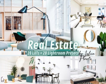 Real Estate Presets LUTs for Video & Lightroom Presets Pack, Interior Presets for Lightroom and Photoshop, Indoor Affinity Photo Presets