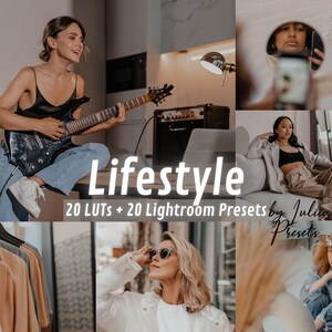 Lifestyle Presets Lightroom Mobile & LUTs Video Presets, Cube Video Filters and Film Color Grading, Cinematic Video Editing LUTs Pack