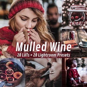 Lightroom Presets & Video Color Grading LUTs MULLED WINE, Fall Lr Presets Winter Video Editing LUT Thanksgiving Video Presets LUTs for Video