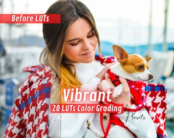20 LUT de Affinity brillantes y vibrantes, LUT de video, LUT de Premiere Pro, LUT de película con colores vibrantes para video, LUT de edición de video de verano para Final Cut Pro