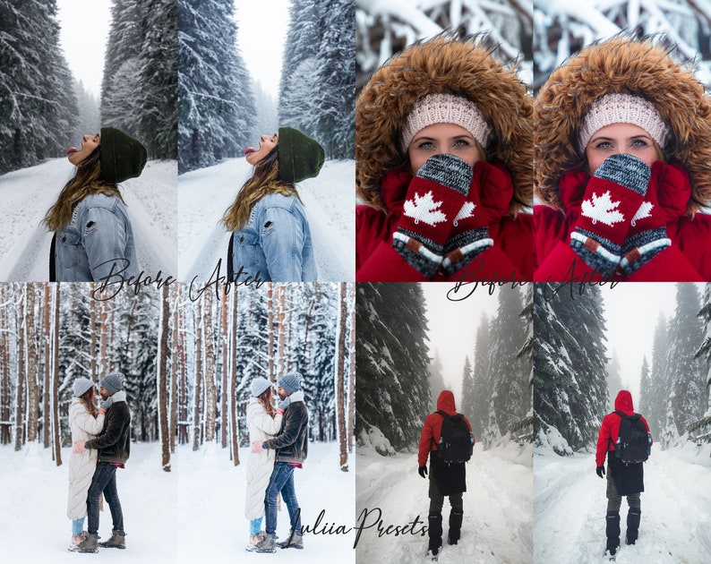 20 Cold Beauty Winter Luts Pack, Bright Color Grading Presets for ...