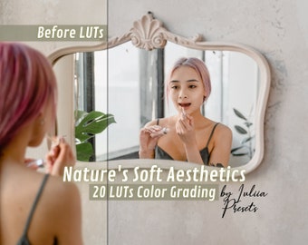 20 Nature’s Soft Aesthetics LUT Pack – Cinematic LUTs for Final Cut Pro & DaVinci Resolve