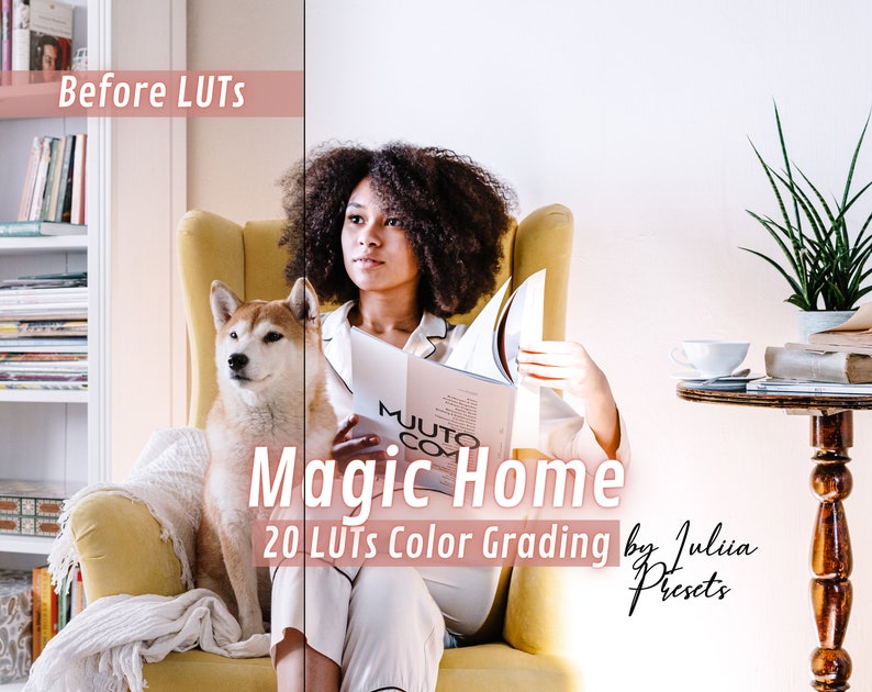 20 Indoor LUTs Premiere MAGIC HOME, Affinity LUTs for Final Cut Pro, Premiere Pro LUTs Pack, Film LUT Video Presets, Davinci Resolve LUTs, Image 1