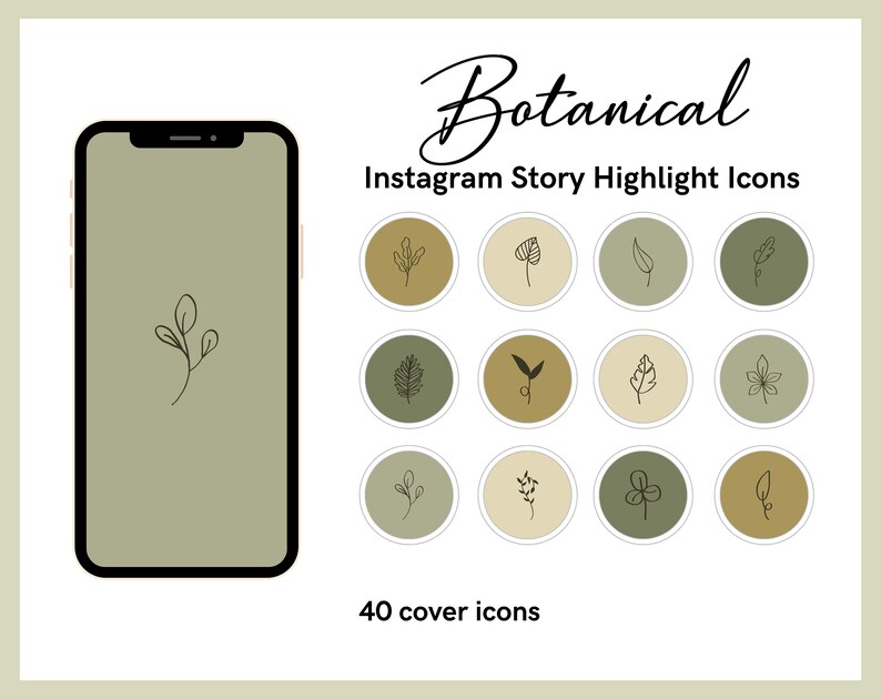Highlight Covers Instagram Stories Highlights Botanical Hand Drawn Icons Insta Story Highlights Instagram Story Highlight Icons BOTANICAL