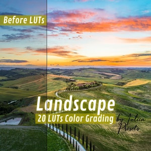 20 LANDSCAPE LUT Pack for Final Cut Pro, Affinity LUTs Premiere, Video Presets for Premiere Pro LUTs, Video Editing and Film LUT Cinematic, Image 1