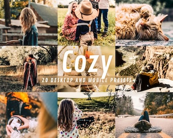 20 Mobile Lightroom Presets Desktop COZY, Glow Moody Home Warm Presets Autumn Bright Fall Presets Rustic Photo Cozy Family LR Mobile Presets